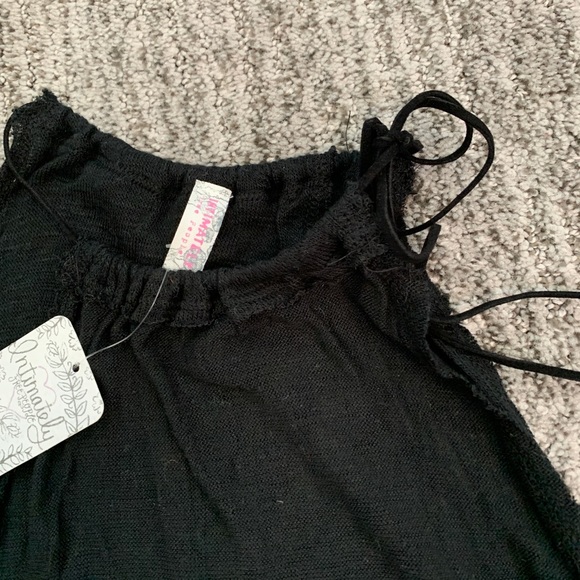 NWT Free People Intimately Strings Mash Top Black - Picture 3 of 9